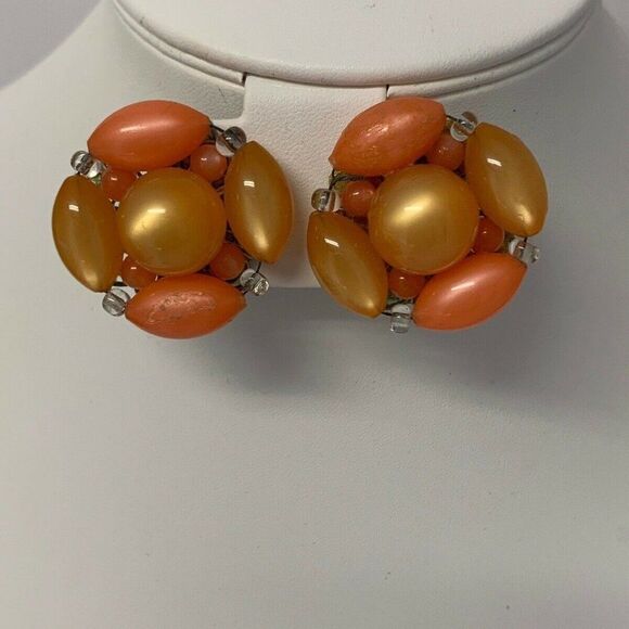 Vintage Single Strand Necklace Clip On Earrings - Picture 8 of 8